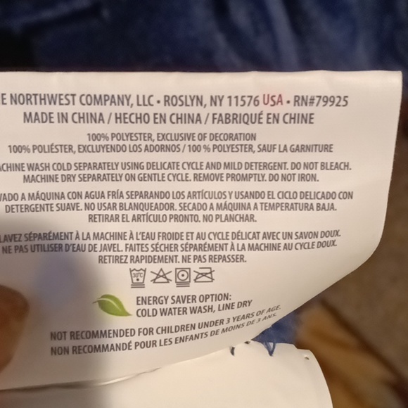 NWOT NORTHWEST navy plush Dallas Cowboys robe w saggy pockets & belt ONE SIZE - Picture 11 of 13